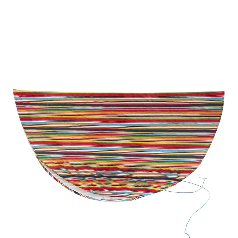 Fiesta Full Circle Tablecloth Striped Cotton 54” Wyndham Weavers India Round - Picture 2 of 7